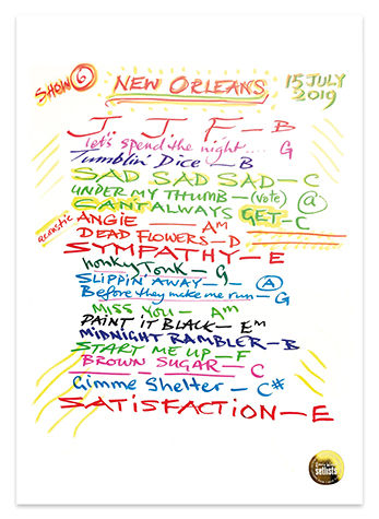 Ronnie Wood - Show 6, Mercedes-Benz Superdome, New Orleans 15 July 2019 Lithograph