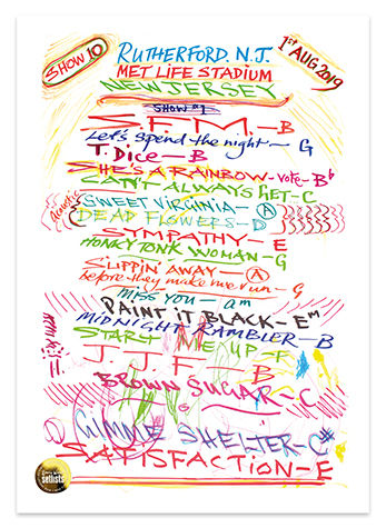 Ronnie Wood - Show 10, Met Life stadium, Rutherford, New Jersey 1 Aug 2019 Lithograph
