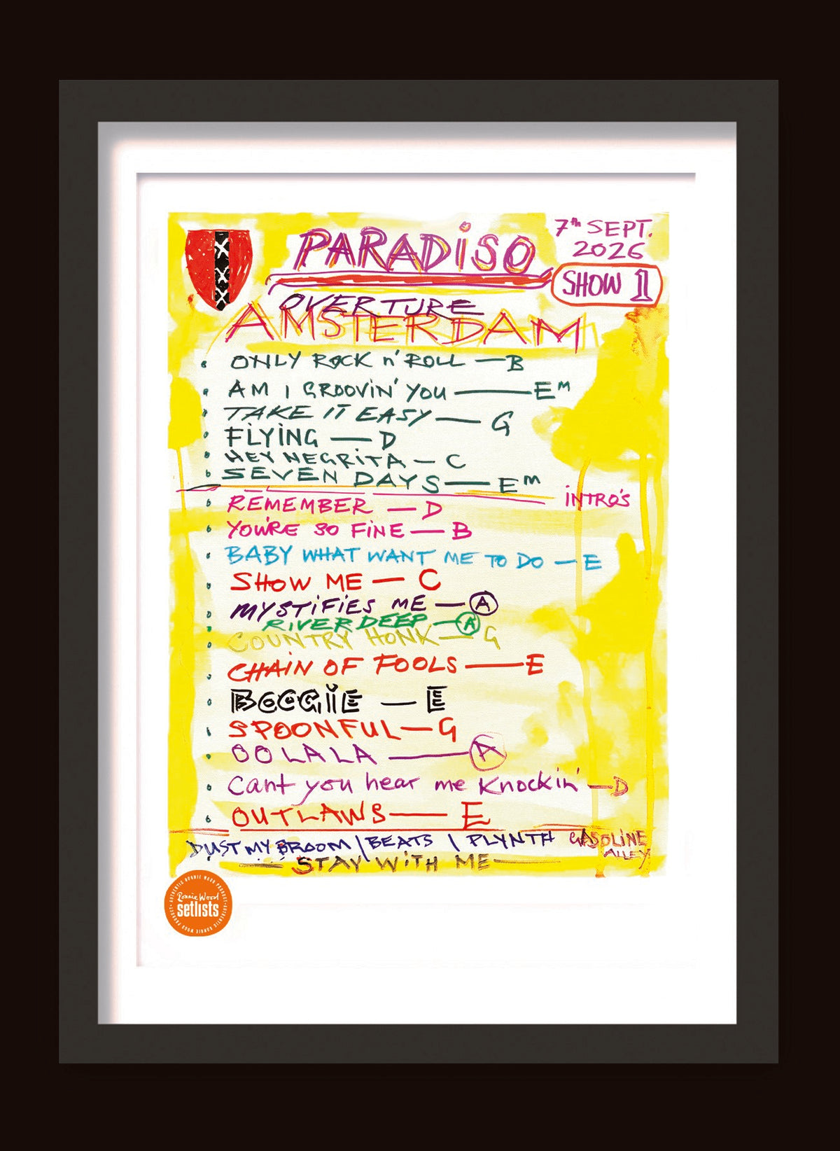 Paradiso Amsterdam VIP Collectors Setlist Bundle