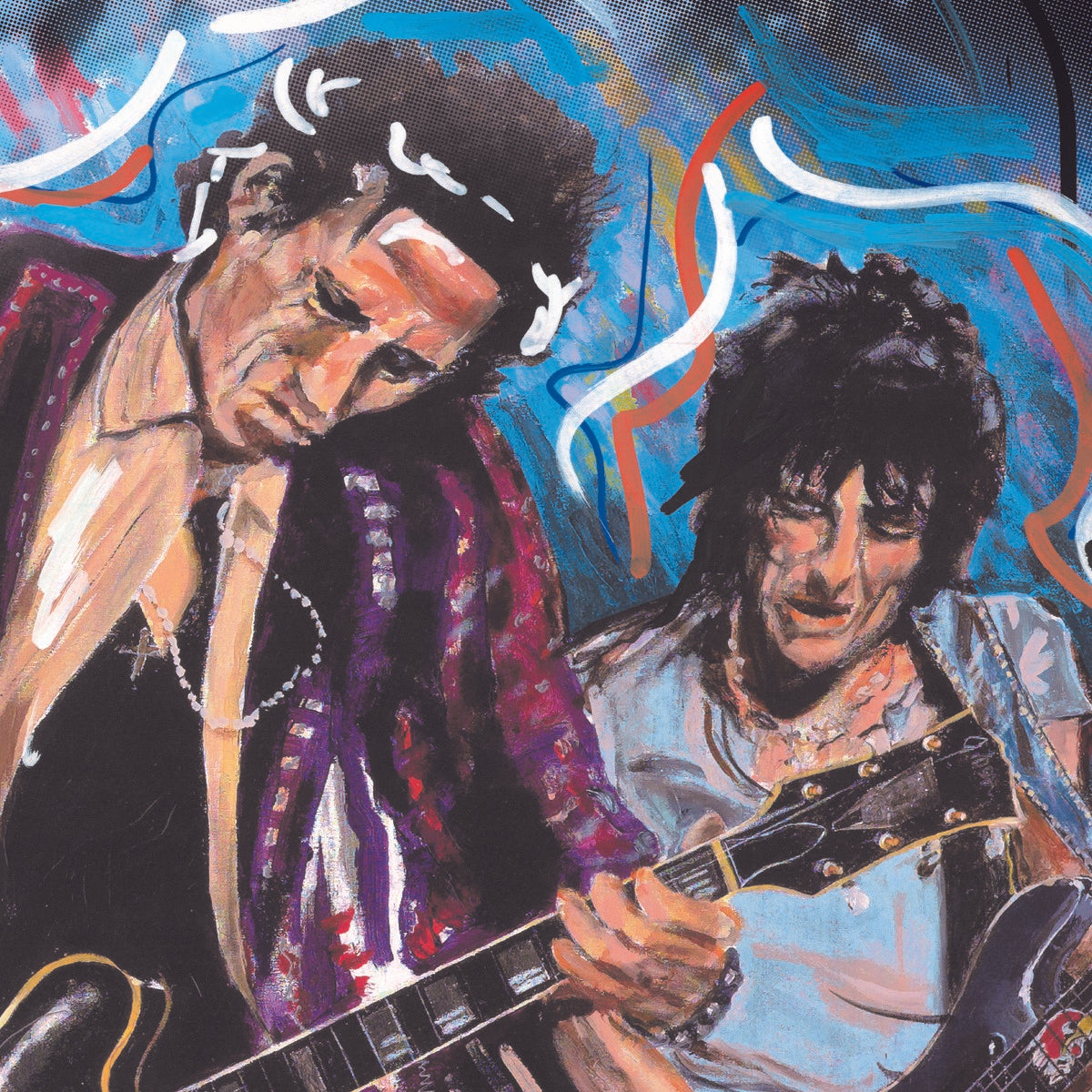 Keith Richards and Ronnie Wood high-quality 1980