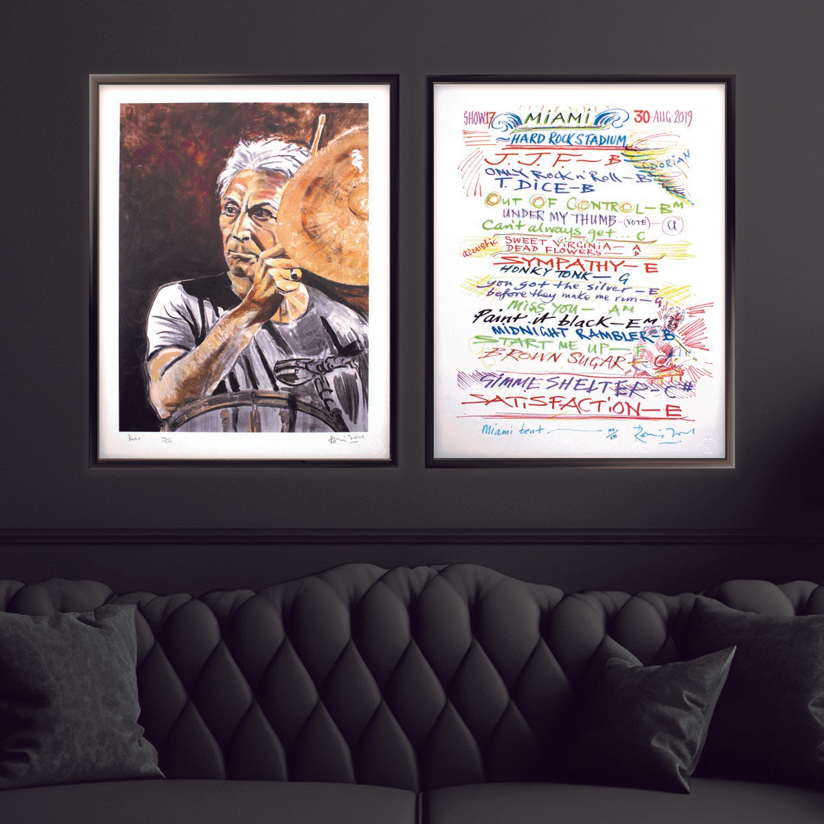 Ronnie Wood エルビス ポップアート 額縁付き　　（I 74 Ronnie Wood エルビス ポップアート 額縁付き （I 74