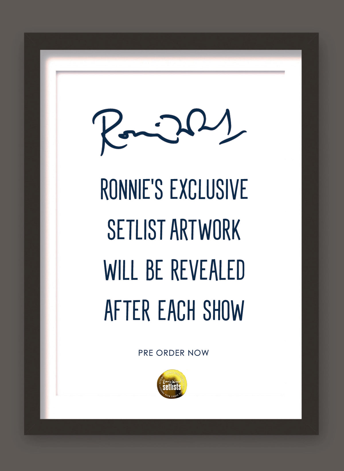 Ronnie Wood - Show 12, Coliseu dos Recreios, Lisboa, Portugal 14 Sept 2026 Lithograph