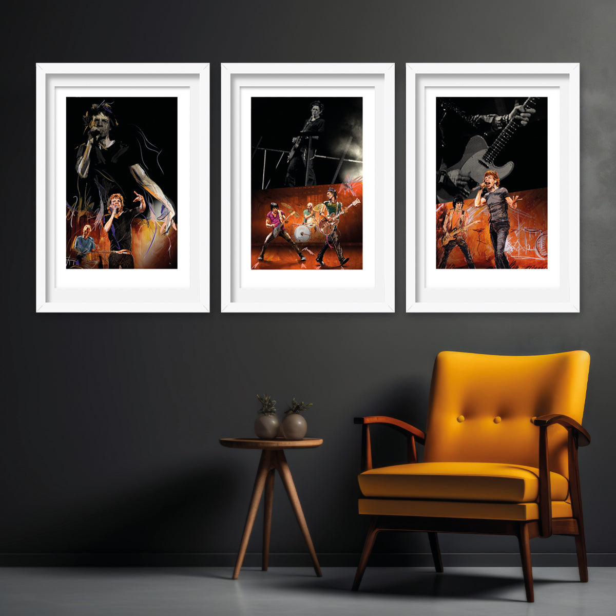 Ronnie Wood - 'Burning' 3 Print Bundle Collectors Series