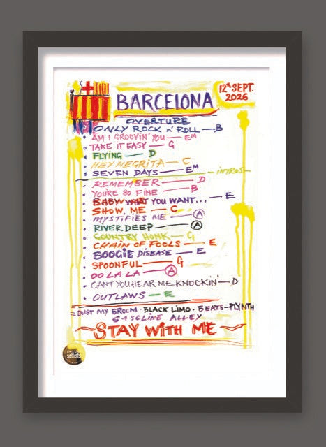 Ronnie Wood - Show 11, Razzmatazz, Barcelona, Spain 12 September 2026 Lithograph