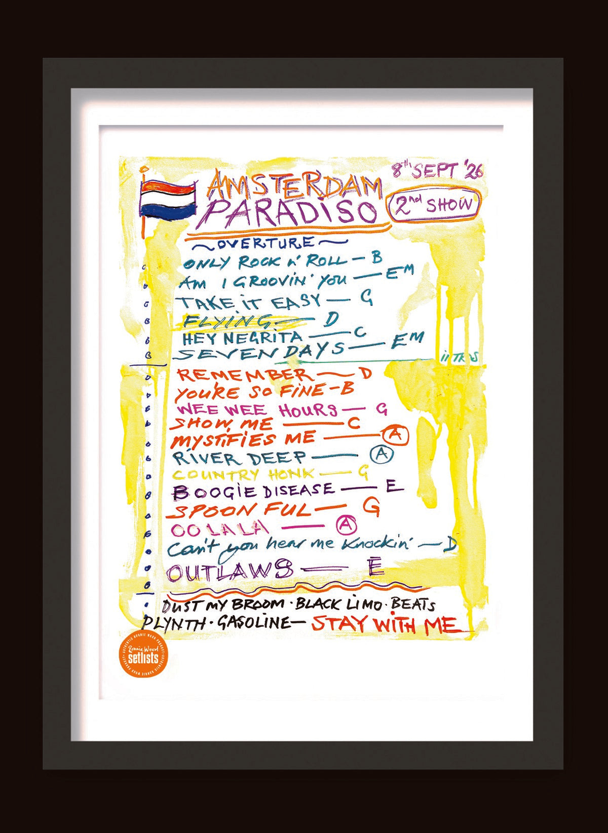 Paradiso Amsterdam VIP Collectors Setlist Bundle