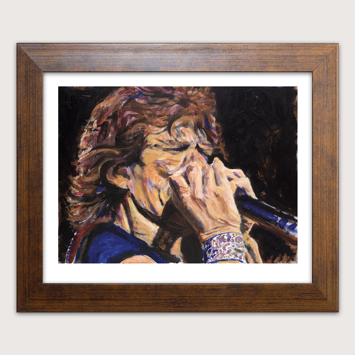 Ronnie Wood エルビス ポップアート 額縁付き　　（I 74 Ronnie Wood エルビス ポップアート 額縁付き ポスター画 （I 74