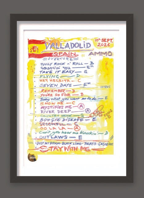 Ronnie Wood - Show 10, Fiestas de San Lorenzo, Valladolid, Spain 10 September 2026 Lithograph