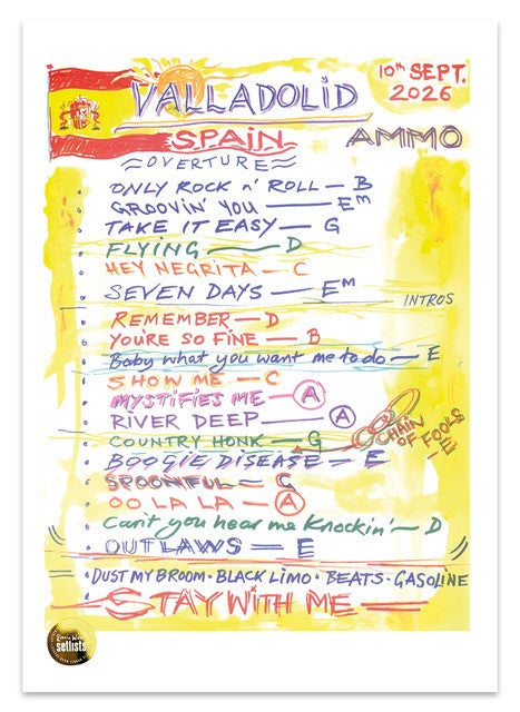 Ronnie Wood - Show 10, Fiestas de San Lorenzo, Valladolid, Spain 10 September 2026 Lithograph